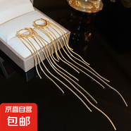 銀針中古圓形花朵流蘇耳環(huán)歐美復(fù)古金屬感耳釘氣質(zhì)輕奢耳飾批發(fā)女 46#耳扣-金色流蘇（真金電鍍）