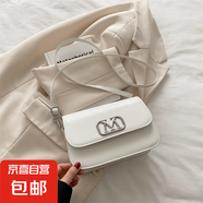 2025新款時(shí)尚百搭單肩斜挎包高級(jí)感手提包純色簡(jiǎn)約小方包腋下包 白色