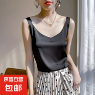 優(yōu)雅法式V領(lǐng)吊帶背心2025新款女內(nèi)搭配西裝夏季緞面背心/RWD38-X 經(jīng)典黑 XL