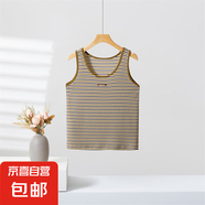 夏米姿條紋吊帶背心2025新款女高級感內搭打底衫無(wú)袖針織小上衣夏 卡其色 均碼