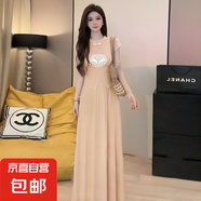 新款中式氣質(zhì)修身套裝時(shí)尚連衣裙2025夏季新款法式氣質(zhì)長(zhǎng)裙6741 粉色 S 【100斤以下】