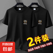 2025夏季新款冰絲短袖t恤簡(jiǎn)約時(shí)尚寬松冰感男款短袖體恤上衣-SL 黑色+黑色 XL 【110-135斤】