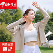 冰絲防曬衣女夏輕薄戶外騎行防紫外線防曬服涼感黑膠遮陽(yáng)披肩外套 涼感披肩防曬服咖色