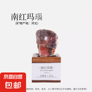 天然水晶瑪瑙礦石標(biāo)本擺件兒童科普禮物原石手工滴膠桌面裝飾擺件 南紅瑪瑙款