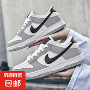 2025春夏季新款A(yù)J情侶鞋DUNK百搭板鞋防滑透氣女休閑男鞋潮鞋子 黑白灰 40