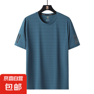 男女同款冰絲短袖T恤夏季薄款2025新款純色圓領(lǐng)夏天寬松速干上衣 男款 烏蘭QY7802 2XL