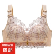 維多利亞內(nèi)衣女無鋼圈小胸聚攏收副乳防下垂爆款平胸專用文胸罩 膚色 L 36/80AB 【上薄下厚】