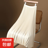 高端卡其色垂感百褶裙女春季西裝新款高級感歐貨2025洋氣半身裙子 白色【單件】 M
