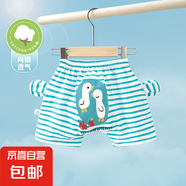 嬰童短褲夏季男女寶寶純棉屁屁褲兒童網(wǎng)眼棉家居外出褲干爽透氣 小鴨派對(duì)（網(wǎng)眼棉） 73 cm推薦身高66-72cm