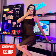 性感透視免脫情趣睡衣特惠體衣蕾絲性感情趣套裝 性感吊帶睡裙透視睡衣激情小胸制服（黑色）298 均碼