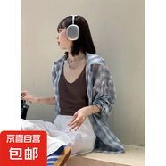 純色雪花棉吊帶背心內(nèi)搭外穿女2025夏季新款涼感冰絲薄款體恤上衣 K26-深咖色 XL 建議120-130斤