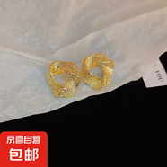 銀針中古圓形花朵流蘇耳環(huán)歐美復(fù)古金屬感耳釘氣質(zhì)輕奢耳飾批發(fā)女 93#銀針-金色鏤空