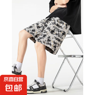 2025新款夏季短褲潮牌休閑沙灘褲字母印花時(shí)尚百搭五分褲透氣寬松 YM12 M 【80-100斤】