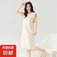 睡裙女夏季款純棉無袖背心連衣裙時(shí)尚高檔2025年家居服可外穿套裝 QM32005女裙 2XL