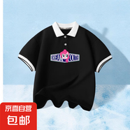 童裝女童Polo衫兒童夏季涼感半袖女大童短袖T恤翻領(lǐng)上衣 PAB230105AB黑 130 cm