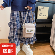 單肩斜挎包女可愛小包新款外出日系休閑斜挎包手機包學(xué)生單肩包潮 FASHION卡其色