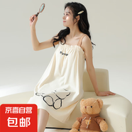 吊帶睡裙純棉女夏韓版睡衣女夏季睡裙短袖女士夏天家居服連衣裙子 CKE-W6044 無胸墊 M