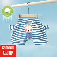 嬰童短褲夏季男女寶寶純棉屁屁褲兒童網(wǎng)眼棉家居外出褲干爽透氣 皇冠貓（網(wǎng)眼棉） 90 cm推薦身高80-88cm