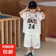 兒童短袖球服套裝新款男童運動服女童速干透氣短褲中小童k552 白色 160 cm