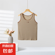 夏米姿條紋吊帶背心2025新款女高級感內搭打底衫無(wú)袖針織小上衣夏 咸菜綠 均碼