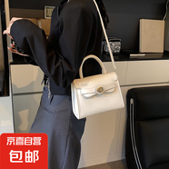 包包高級(jí)質(zhì)感2025新款單肩復(fù)古小方包斜挎包百搭通勤時(shí)尚手提包 白色