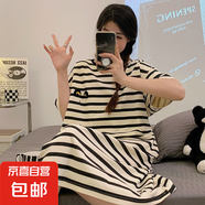 睡裙女夏季純棉短袖孕婦性感夏天2025年新款大碼甜美睡衣女款夏款 Z629 2XL