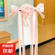 漢服頭飾女兒童流蘇古風(fēng)發(fā)飾超仙中國風(fēng)花朵珍珠發(fā)夾公主女 桔粉-1對