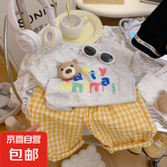 兒童立體玩偶短袖夏季男女童2025新款百搭T恤卡通時髦上衣潮 小熊白色 80 碼建議身高65-75cm