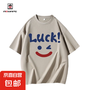 AEMAPE愛曼普短袖T恤夏季男女潮牌高級(jí)圓領(lǐng)體恤運(yùn)動(dòng)T恤上衣爆款 海鷗灰（成人） S 建議體重：80-95斤