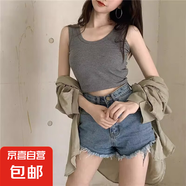 2025款馬甲夏上衣吊帶小背心女短款辣妹露臍無胸墊運(yùn)動小背心女 單件裝：深灰色 大均碼【100-135斤】