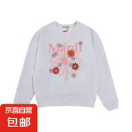 韓版衛(wèi)衣男女小雛菊臘腸狗印花金高銀同款常規(guī)休閑百搭外套上衣潮 淺灰色1931粉 L