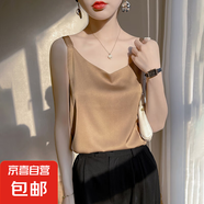 優(yōu)雅法式V領(lǐng)吊帶背心2025新款女內(nèi)搭配西裝夏季緞面背心/RWD38-X 卡其色 XL
