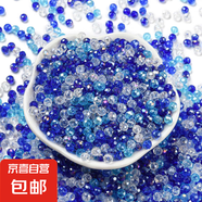 新品4/6/8/10mm切面扁珠玻璃珠DIY飾品配件混色車輪珠60g/包 混色15 6mm