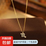 跨境新品S925銀十二星座項(xiàng)鏈女立體符文輕奢鑲鉆設(shè)計(jì)感鎖骨鏈頸鏈 【黃金色-天蝎座】 無(wú)規(guī)格
