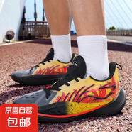 音速13低幫網(wǎng)面籃球鞋男新款專業(yè)實(shí)戰(zhàn)防滑耐磨氣墊減震學(xué)生運(yùn)動(dòng)鞋 黑黃--摩擦?xí)?45