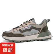 JEDDENS2025新款夏季透氣網(wǎng)面增高男鞋阿甘運動鞋厚底ins潮老爹鞋 橄欖綠 42