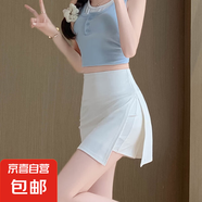 灰色超短包臀裙 白色【人棉太空層-清涼透氣】 M 【90-105斤】