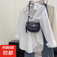 法式藍色襯衫外套女款2025新款爆款襯衣開春穿搭寬松長袖上衣夏季 白色 XL