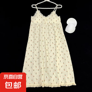 夏季新款日系少女公主風泡泡皺甜美可愛休閑睡裙女吊帶睡衣家居服 裙ZBG6703 L 【建議100-120斤】
