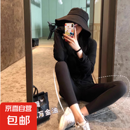 2025新款鯊魚褲女外穿打底褲春秋收腹提臀女士芭比褲顯瘦瑜伽褲 咖色【九分鯊魚褲】 L （建議105-130斤）