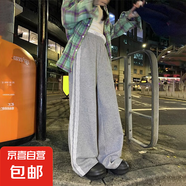 美式辣妹工裝褲女2025新款寬松設(shè)計(jì)感小個(gè)子蕾絲拼接休閑運(yùn)動(dòng)褲子 灰色 【MY-K59】 2XL