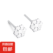 999純銀耳釘網(wǎng)紅女簡約耳環(huán)耳棒養(yǎng)耳洞防過敏耳飾 雪花耳釘 通體s999足銀【白色禮盒】