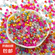 新品4/6/8/10mm切面扁珠玻璃珠DIY飾品配件混色車輪珠60g/包 混色19 6mm
