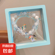 小馬寶莉水晶串珠手鏈動(dòng)漫周邊配飾女童可愛(ài)紫悅碧琪手串公主禮物 藍(lán)色小馬寶莉串珠手鏈（兩件套）