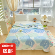 A類乳膠涼席四件套夏季冰絲席可機(jī)洗床笠款三件套水洗夏被軟席子 歐邦-靈動【透氣】 150x200cm單夏被