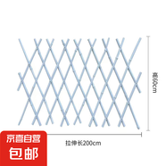 竹籬笆圍欄戶(hù)外庭院花園伸縮竹柵欄鍍膜竹竿圍墻護欄園藝爬藤支架 白色拉伸柵欄【包塑】 高200cmx長(cháng)200cm