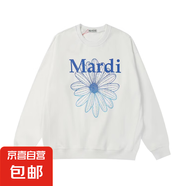 韓版衛(wèi)衣男女小雛菊臘腸狗印花金高銀同款常規(guī)休閑百搭外套上衣潮 白2692藍(lán)漸變(印花款) M