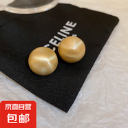 銀針中古圓形花朵流蘇耳環(huán)歐美復(fù)古金屬感耳釘氣質(zhì)輕奢耳飾批發(fā)女 24#銀針-金色-啞光（真金電鍍）