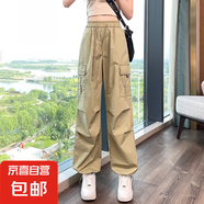 2025爆款美式高腰速干工裝褲女春秋夏季新款沖鋒登山褲闊腿運動褲 卡其色-單款【常規(guī)款】 2XL 建議體重135-150斤