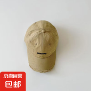 寶寶帽子潮韓版ins做舊休閑男女童百搭棒球帽鴨舌帽時(shí)尚遮陽(yáng)帽 卡其色 均碼可調(diào)節(jié)